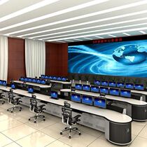 Monitoring console Custom curved dispatching station Monitoring platform Monitoring table Command table Monitoring table