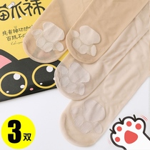 Cat claw pineapple stockings womens ultra-thin anti-hook silk summer spring and autumn models 2021 new invisible flesh color jumpsuit stockings