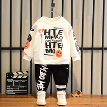 Childrens Clothing Boy Spring Clothing Suit 2022 Middle Children Childrens Baby Spring Autumn Spring Leisure Sports Foreign Air Two Sets