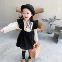 Girls Spring and Autumn Set 2021 New Childrens Girls Childrens Fashion Fashion Two-Piece Strap