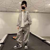 Boys spring clothing sports suit 2022 New CUHK Tong Chun autumn style handsome and fashionable children Spring tide childrens clothing