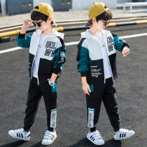 Childrens clothes boy Spring clothing suit 2022 new CUHK Boy Boy fried street Spring and autumn Two sets of handsome Korean version tides