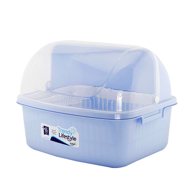 Drain cup dust storage storage box Baby bottle storage box pp baby tableware box Large drying drying rack