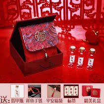 Traditional Tang style brocade box baby hair preservation box umbilical cord collection box deciduous tooth collection box full moon 100 days souvenir