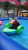 Supply childrens water hand boat Parent-child play hand boat electric touch boat Inflatable pool hand boat package