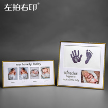 Baby birthday photo set-up photo studio photo frame customization with photo printing set-up table Baby 100-day photo decoration
