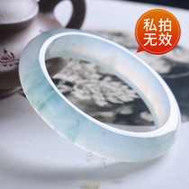 Shi Lipai jade ice species High ice Jade princess bracelet round jade bracelet Myanmar natural A goods live special shot