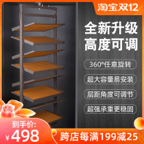 Rotating shoe rack 360-degree household multi-layer built-in front and back rotatable storage shoe rack hardware accessories ultra-thin shoe cabinet