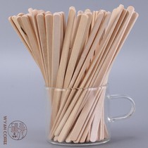 UTSUWA independent paper packaging log stick creative coffee wooden stick disposable wooden thick stirring rod length 14 1