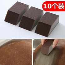 Stainless steel pot bottom black to remove dirt strong dirt sand sponge wipe foam brush iron cleaning artifact