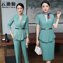 Suit Business suit suit Fashion female spring and summer high-end temperament front desk beautician interview teacher dress overalls