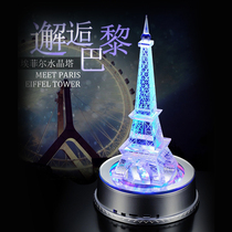 Creative birthday gift Crystal Eiffel Eiffel Tower model to send boyfriend and girlfriend classmates best friend luminous ornaments