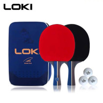 LOKI Raytheon 3 star table tennis racket beginner double pat 2 fit only student four-five star ping-pong ball suit