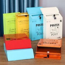 Letter box general manager mailbox inbox home wall-mounted newspaper box outdoor waterproof with lock opinion box community