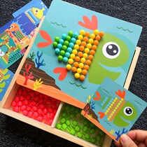 Mushroom nail 3d puzzle puzzle board early education intelligence development toys 3456 years old
