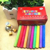 Hexagon dust-free chalk color bright blackboard newspaper painting chalk ten colors 50 3 boxes National Color