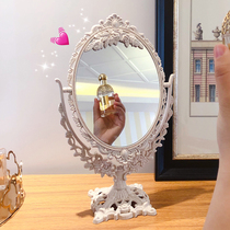 Double-sided cosmetic mirror desktop princess mirror European large dressing mirror dormitory mirror HD girl heart beauty mirror