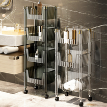 Light Extravagant Toilet Bathroom Shelving Ground Style Wash Terrace Toilet Removable Small Cart Multilayer Containing Shelf