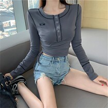 chic early autumn chic coat 2021 new long sleeve base shirt women Autumn Winter foreign style fashion personality T-shirt