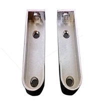 Zinc alloy wardrobe hanging rod holder Clothing tube holder Flange seat Flat tube seat Clothing through tube 16 left and right clothing rod seat