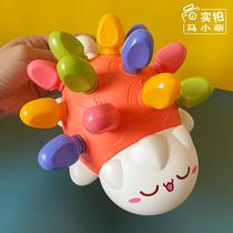 Fine action training teacher hand eye coordination exercise baby eight months baby Monts early education puzzle toy