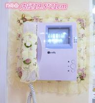 A lace fabric video phone cover video doorbell set building intercom phone cover