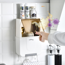 Wall-mounted chopstick shelf Kitchen spoon storage chopstick basket Multi-function chopstick tube Chopstick cage Hanging chopstick cage