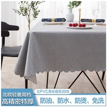 Red Nord Cloth Waterproof and Oil-resistant Waterproof and Preservation PVC Tea Table Pads in Household Table Cloth