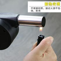 Hand cranked blower manual outdoor barbecue hair dryer small mini tool picnic camping fire supplies accessories