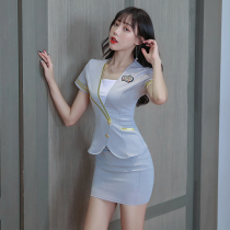 Foot bath clothing womens new sauna technician suit Massage suit stewardess summer sexy temperament Foot therapist overalls