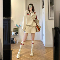 chic harbor style retro sweater female 2021 new spring and autumn thin Korean letter printing loose ins top