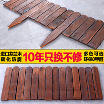 Anti-corrosion wood fence garden fence outdoor courtyard flower bed small fence outdoor decoration wooden pile fence guardrail
