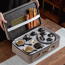 LAREEY home simple light luxury small set outdoor travel kung fu tea set convenient daily travel Wujin Stone tea tray