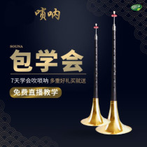 Suona musical instrument beginners ebony high-end professional performance full set of folk rural blowing class old-fashioned lock horn