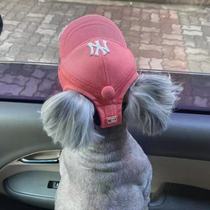  Dog baseball cap NY Schnauzer mlb Teddy Bear Corgi LA Pet hat Cat helmet Open ears summer