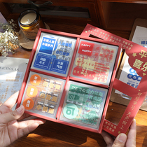 100 handbooks sticker set in the country windy and transparent waterproof water glass paste decorated with small motif cane ins wind girl hearts cute girls handbooks ben material mobile phone stickler