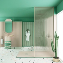 Jia Feng shower room G22 very simple wind Changhong laminated glass filament glass toilet dry and wet separation partition