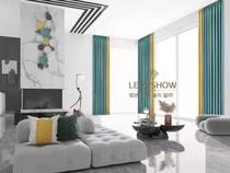 High-end light luxury blackout curtains finished products Simple modern living room high-end atmosphere splicing new color matching bedroom