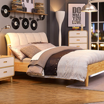 Ximengbao childrens furniture Nordic white solid wood single bed BA61042-3 solid wood childrens bed