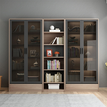Eurasian Imperial nest Nordic simple floor glass door large bookcase bookcase combination modern home locker storage cabinet