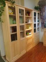 Scale pine imported pure log modern simple practical bookcase