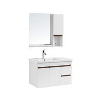 Faensa bathroom PVC bathroom cabinet combination simple light luxury sink wash table set 80CMFP3649-D
