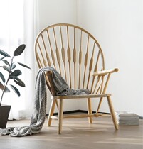 Jagzaccio Nordic solid wood peacock chair Leisure chair Balcony Minima Modern Creative Individuality Solo Home