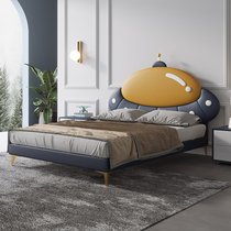 Pimas Technology cloth childrens bed modern simple solid wood bed boys and girls cloth bed bedroom 1 5m creative yy