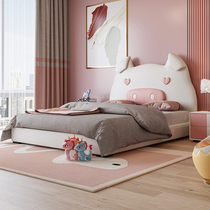 Fimasee soft bag childrens bed cartoon creative boy girl cloth art bed minimalist modern 1 5 m bedroom bed yy