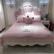Douding Manor solid wood childrens bed) wardrobe) desk Rococo series suite VR panoramic video