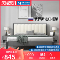 Eurasian Imperial nest Nordic 1 5 m small apartment ins rental economy master bed solid wood bed simple double bed