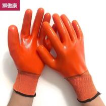Electrical special thin low-pressure rubber full rubber semi-rubber gloves thickened to increase wear-resistant waterproof PVC labor protection gloves