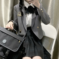 jk uniform skirt genuine suit full set of Japanese Academy style suit jacket women Autumn short benzo small suit