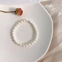  Ashi Qi natural freshwater pearl millet pearl elastic rope bracelet niche design fairy wind girl gift